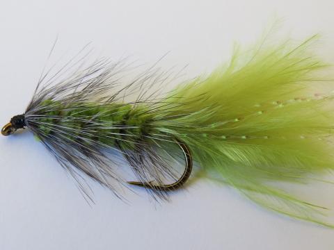 Olive Wooly Bugger with Grizzly Hackle