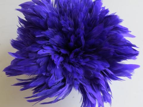 Purple Strung Rooster Schlappen Feathers