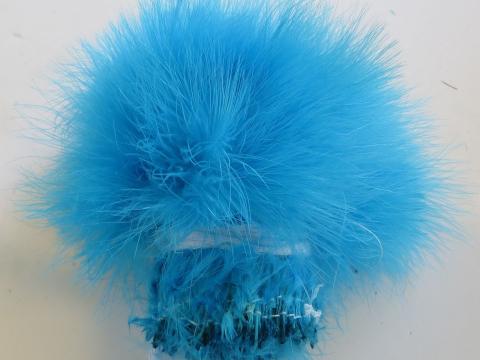 Aqua marabou strung feathers bulk