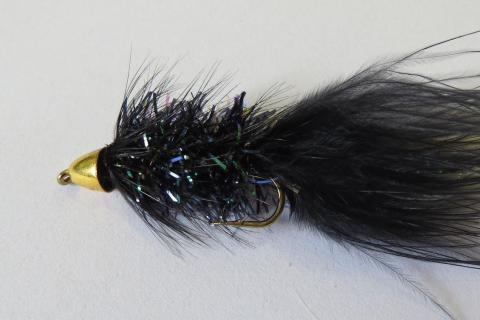 Cone Head Krystal Black Woolly Bugger